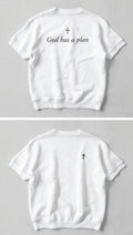 white “GOD HAS A PLAN” tee